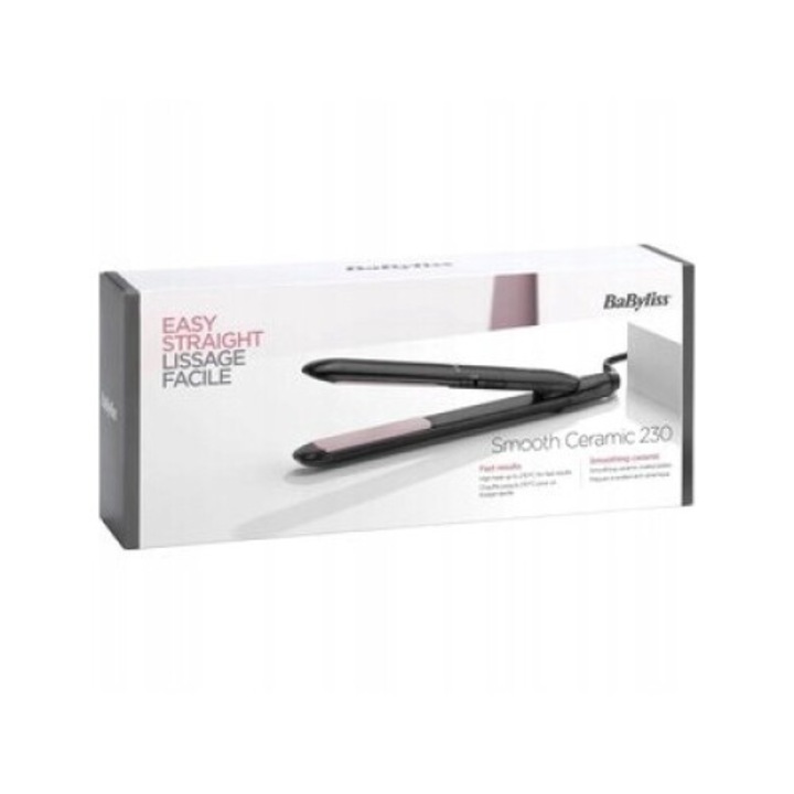Преса за коса BaByliss ST241E, керамика, 2 температури, черна, 1.8m
