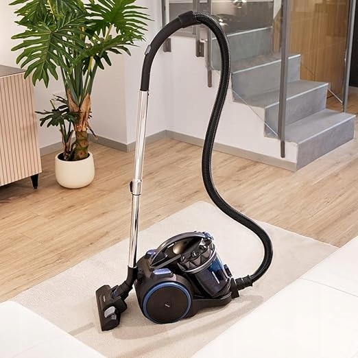 Aspirator fara sac CECOTEC CONGA ROCKSTAR, 800W, capacitate 4L, negru/albastru, 48,9x41,1x31,9cm