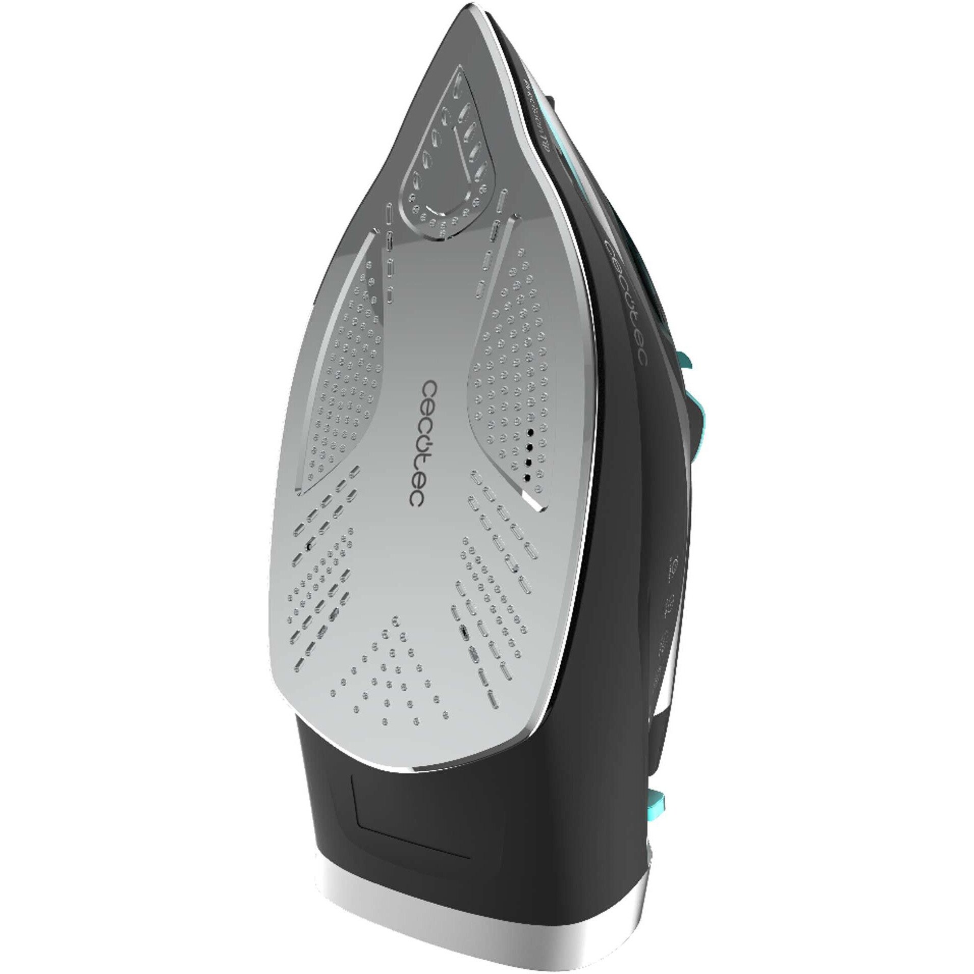Fier de calcat fara fir CECOTEC, IronHero 3100, 3100W, abur continuu 35g/min, abur suplimentar 190g/min, negru-albastru-argintiu