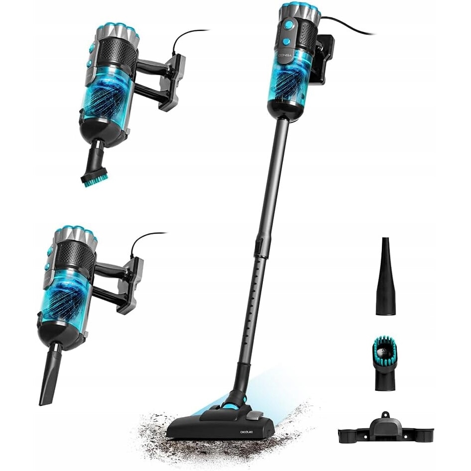 Set Aspirator vertical CECOTEC, Conga Popstar 600 Vital, 600W, 2 nivele putere, negru, 0.5l