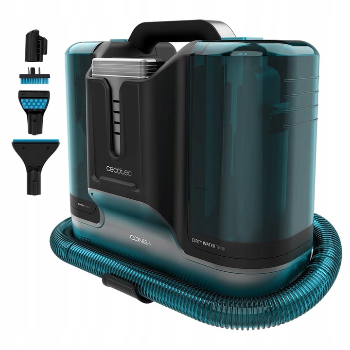 Прахосмукачка за мокро почистване Cecotec, Conga 4000, Carpet&Spot Clean Liberty XL, 150W, черна, 0.85л