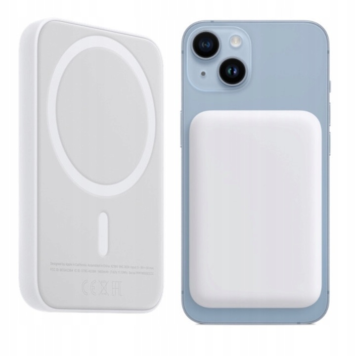 Powerbank inductiv 10000 mAh, ECO BOX, compatibil cu iPhone 11-15, mic, wireless