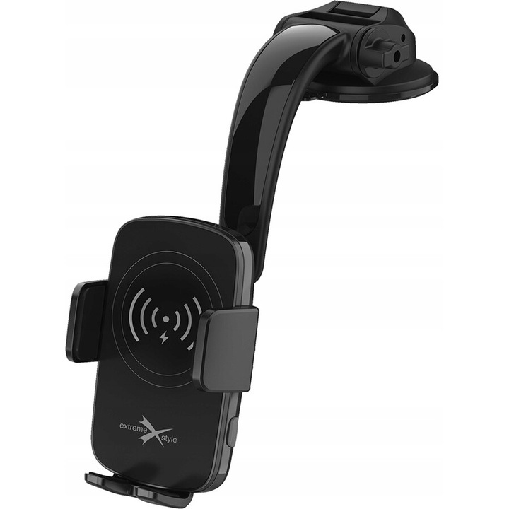 eXtremestyle induktív töltő autós tartó, tapadókorongos rögzítéssel, méretek 58x104mm, USB Type-C