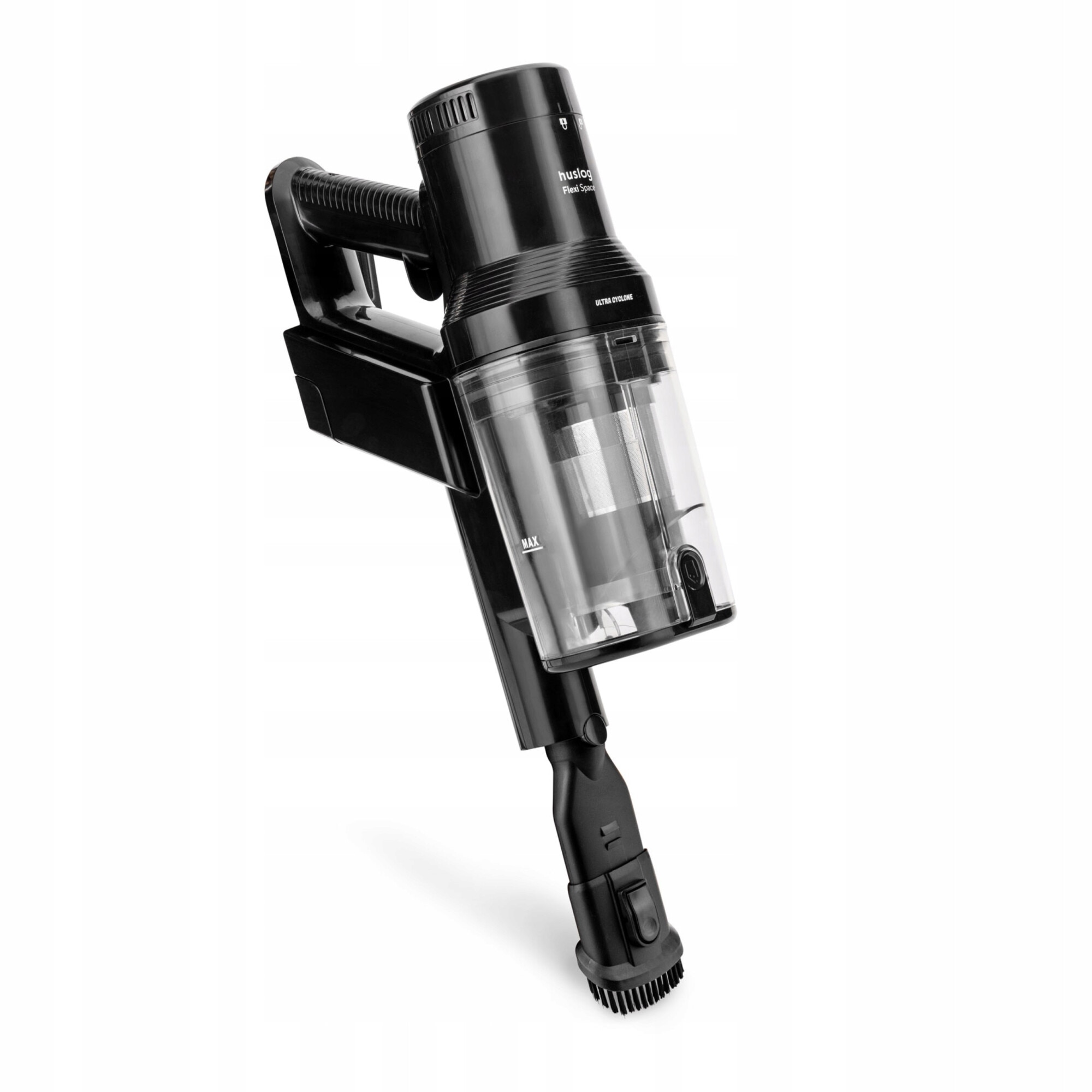 Aspirator vertical fara fir 2 in 1 Huslog, putere 160W, culoare neagra, accesorii incluse
