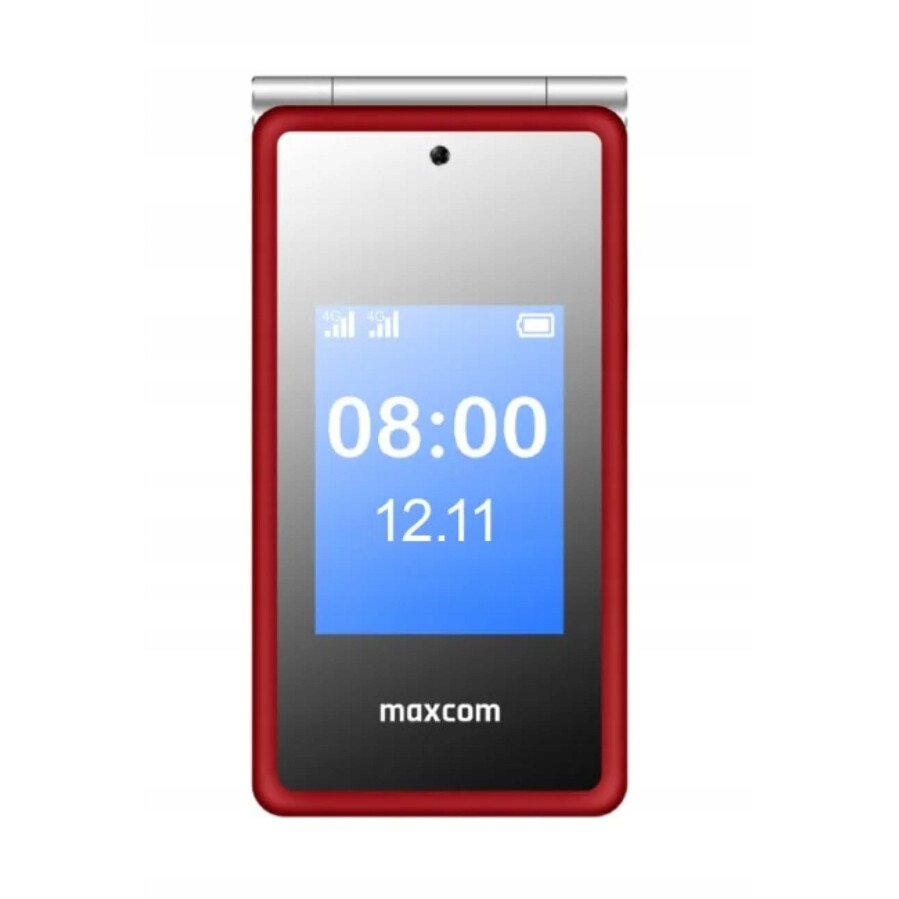 Telefon mobil Maxcom MM835 4G, rosu, display 3.5" + 2.4", set complet