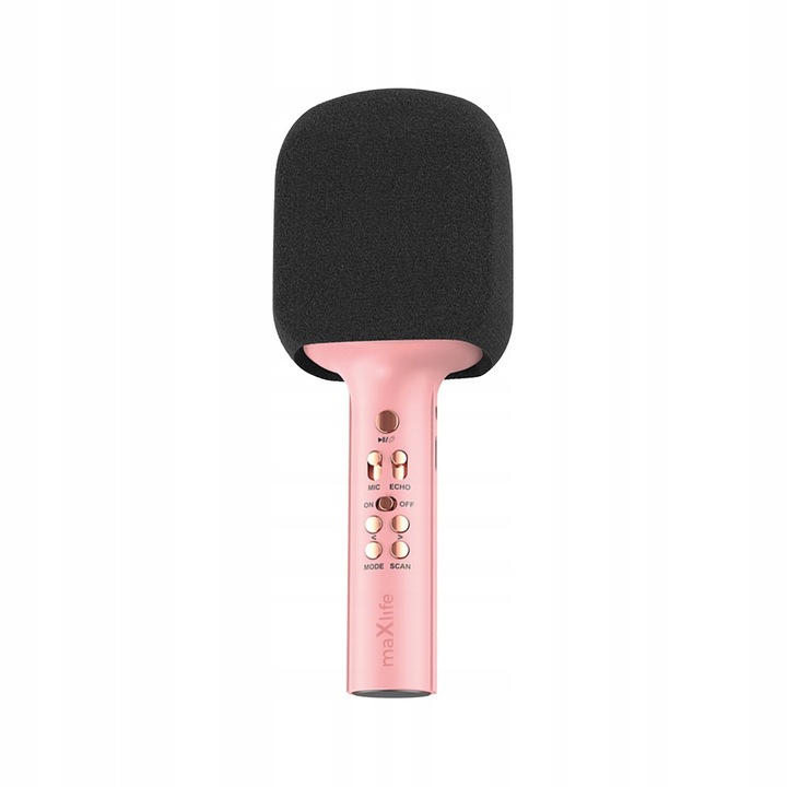 Microfon Wireless Maxlife OEM0200494 cu Difuzor Incorporat Bluetooth Roz