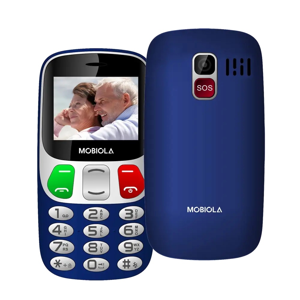 Telefon mobil Mobiola MB800, 2,4 inch, Dual SIM, buton SOS, albastru, 134x67,5x15mm