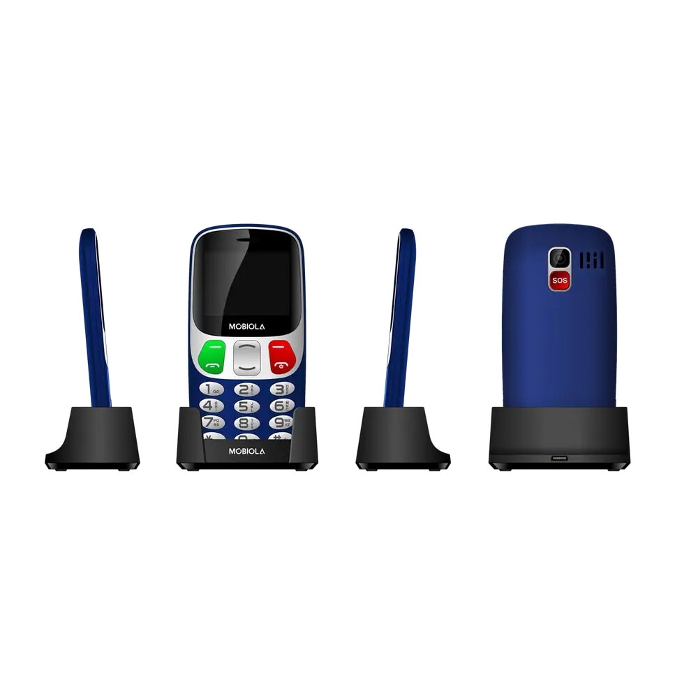 Telefon mobil Mobiola MB800, 2,4 inch, Dual SIM, buton SOS, albastru, 134x67,5x15mm