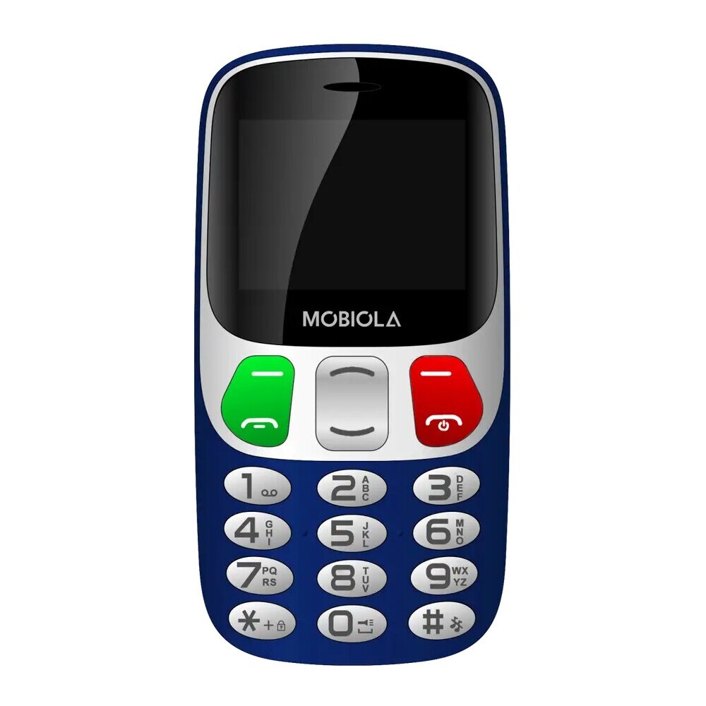Telefon mobil Mobiola MB800, 2,4 inch, Dual SIM, buton SOS, albastru, 134x67,5x15mm
