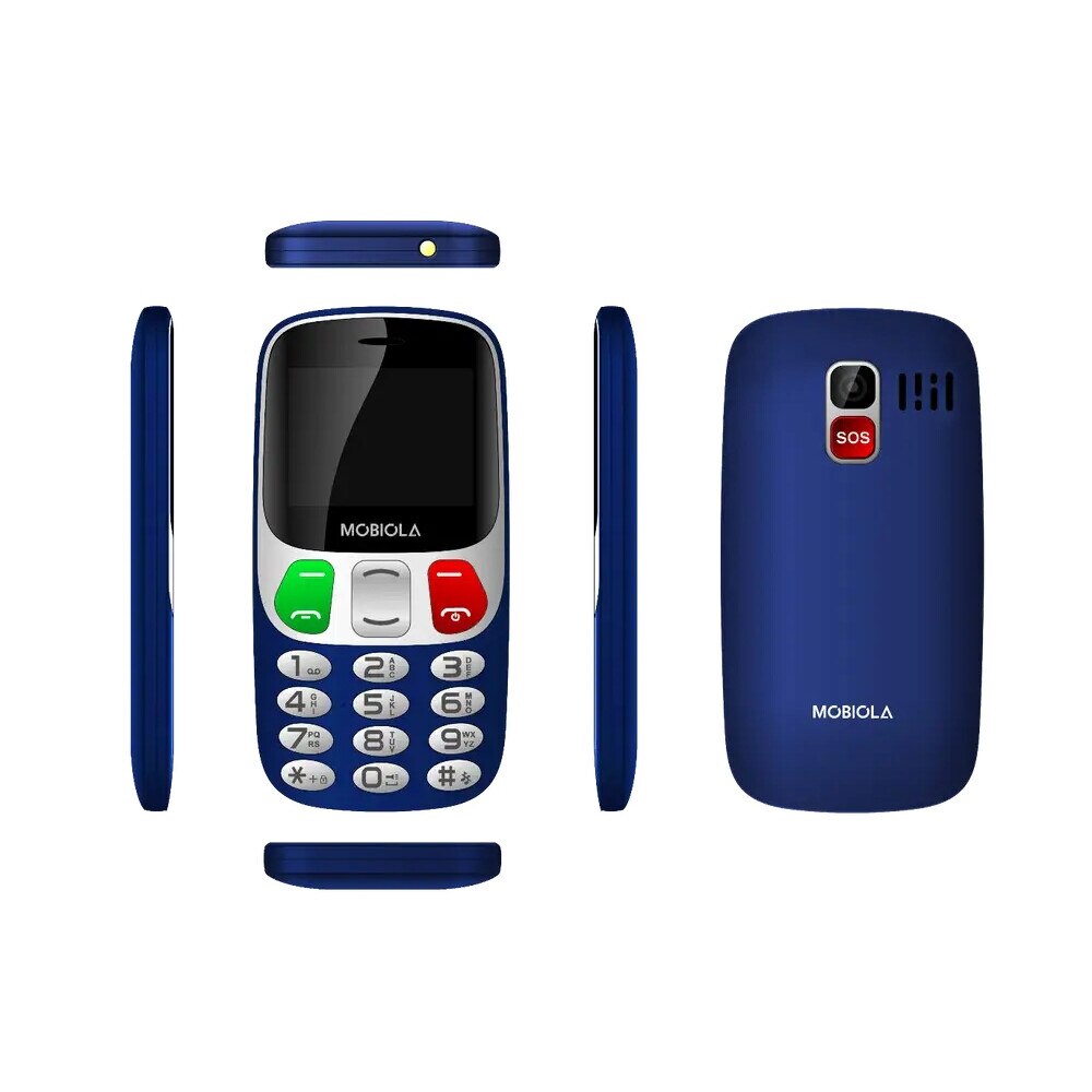 Telefon mobil Mobiola MB800, 2,4 inch, Dual SIM, buton SOS, albastru, 134x67,5x15mm