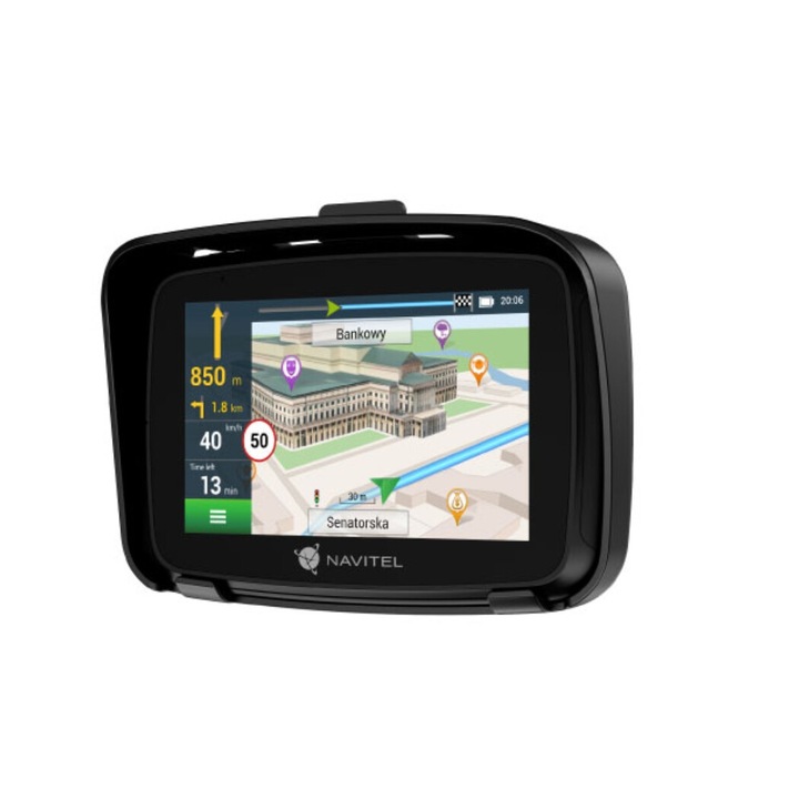 Navitie GPS motocyclu Navitel G590 MOTO, 5 inch, rezistent la apa, set complet