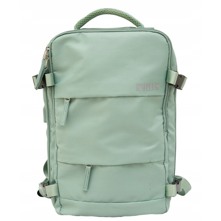 Rucsac Noveen Cabin Travel Backpack CTB420, 15.6″, 40 x 20 x 25 cm, impermeabil, compartimente pentru laptop, tableta, documente, port USB extern, Mint