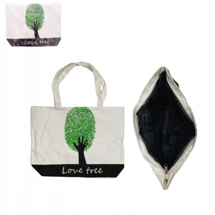 Полиестерна чанта за през рамо, 42x31x9см, с вътрешен джоб, затваря се с цип