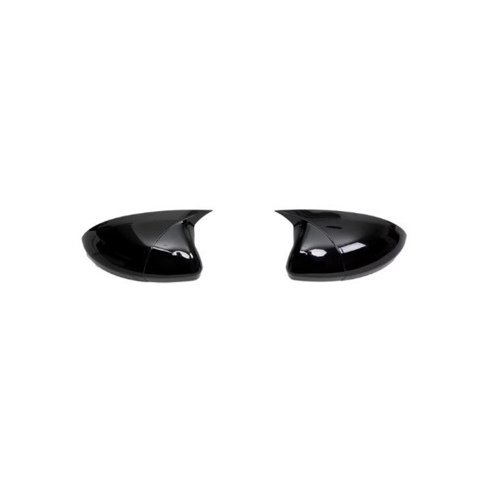 Set Capace Oglinzi Tip Batman Compatibile cu Opel Astra G 1998-2004, Culoare Negru Lucios