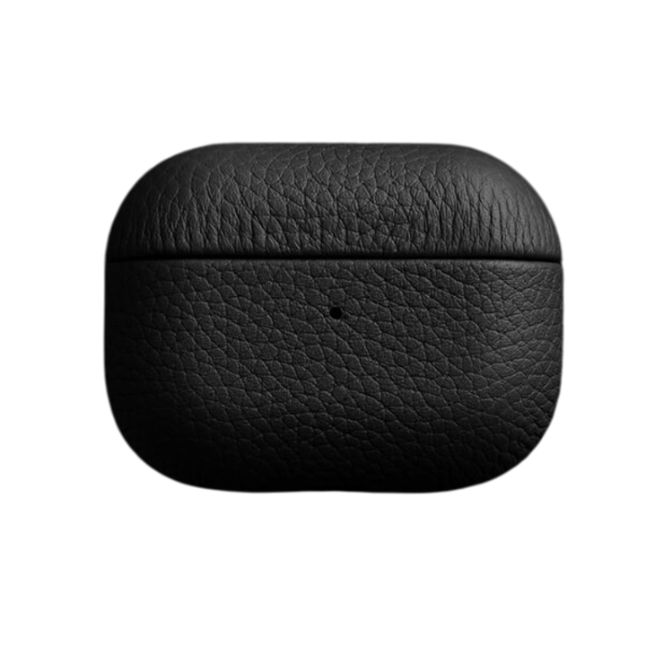 Husa pentru Apple Airpods 4 Melkco Luxury din piele naturala, Finisaj Mat, Calitate Premium, Handmade, Negru