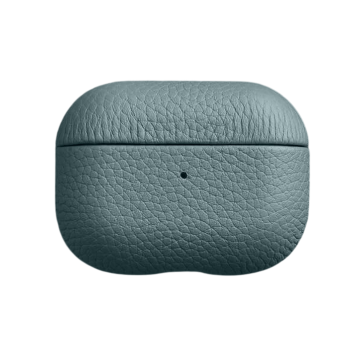 Husa pentru Apple Airpods 4 Melkco Luxury din piele naturala, Finisaj Mat, Calitate Premium, Handmade, Albastru deschis