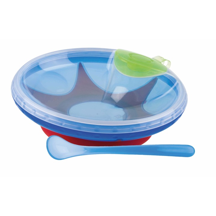 Farfurie si lingura cu captuseala adeziva 400 ml 3luni+