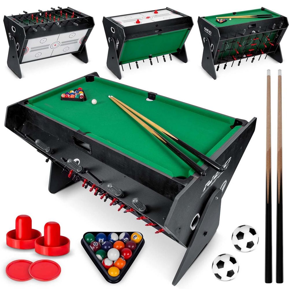Masa de joc rotativa 3in1, constructie stabila, masa de biliard