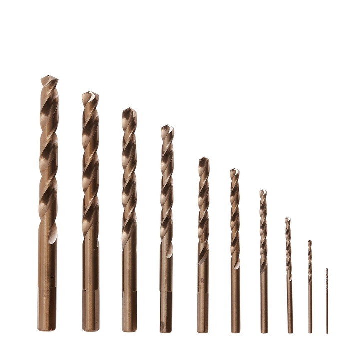 Set 10 burghie metal HSS Dexter Pro, 1 - 10 mm