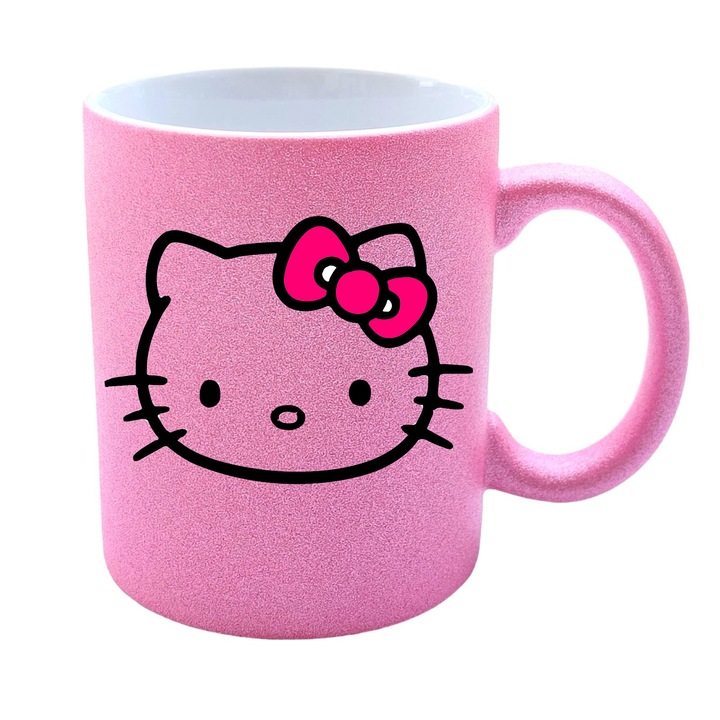 Cana ceramica Hello Kitty 330ml, roz