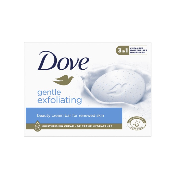 Комплект от 6 бр. Dove Ексфолиращ крем сапун 90g, унисекс, плътен