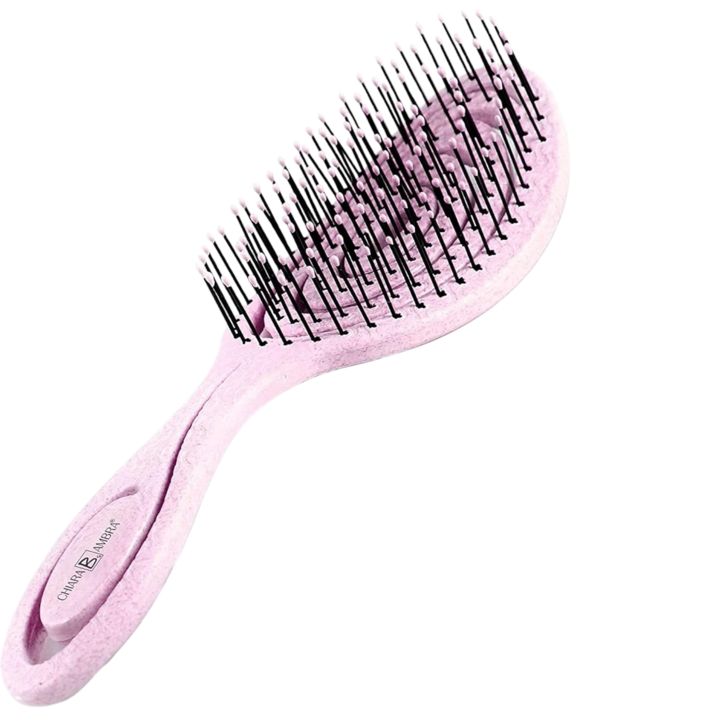 Perie de par, Chiara Ambra, Bio, Indreptare par drept, ondulat si umed, Fara tragere, Roz