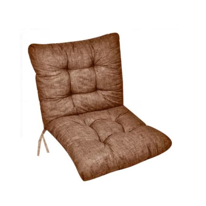 Perna scaun cu spatar, Maro, umplutura spuma, sistem de prindere, 50x100 cm