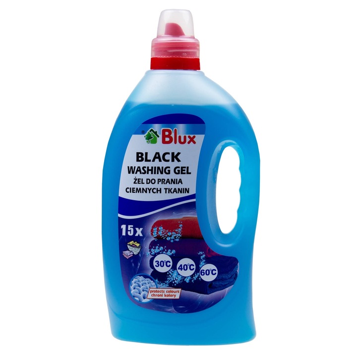 Detergent rufe Blux, pentru rufe negre, 1500 ml, eficient la temperaturi scazute