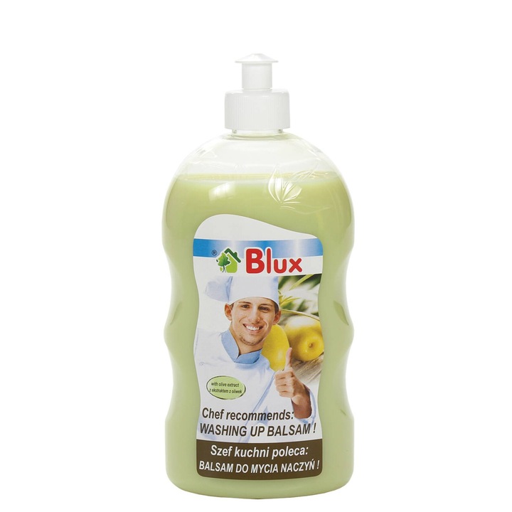 Balsam de spalat vase BluxCosmetics, cu aloe si parfum de masline, 650ml