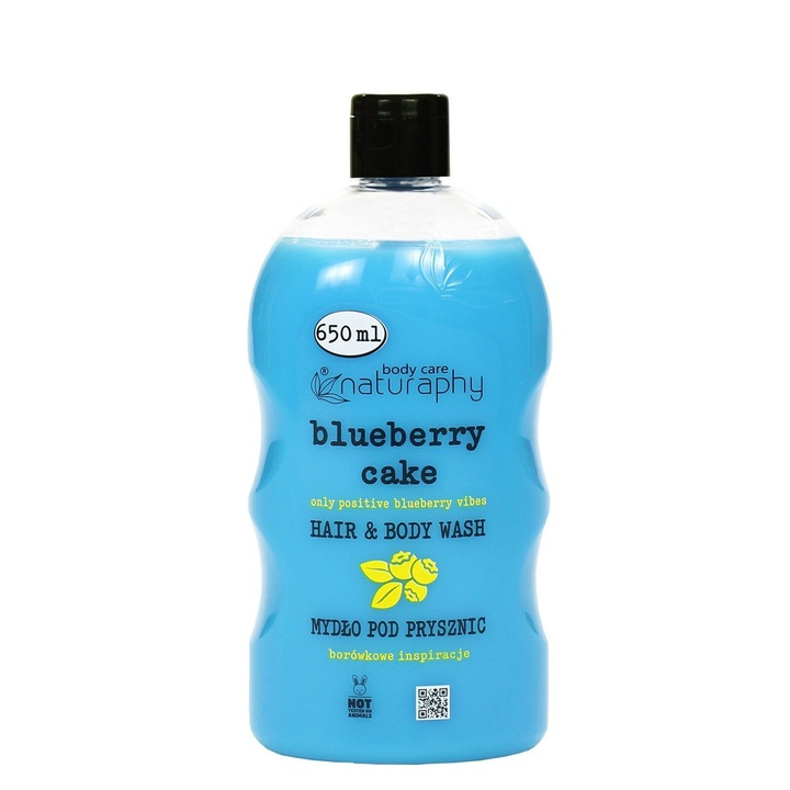 Душ сапун BluxCosmetics, Аромат на боровинка, С натурален екстракт от алое, 650 ml