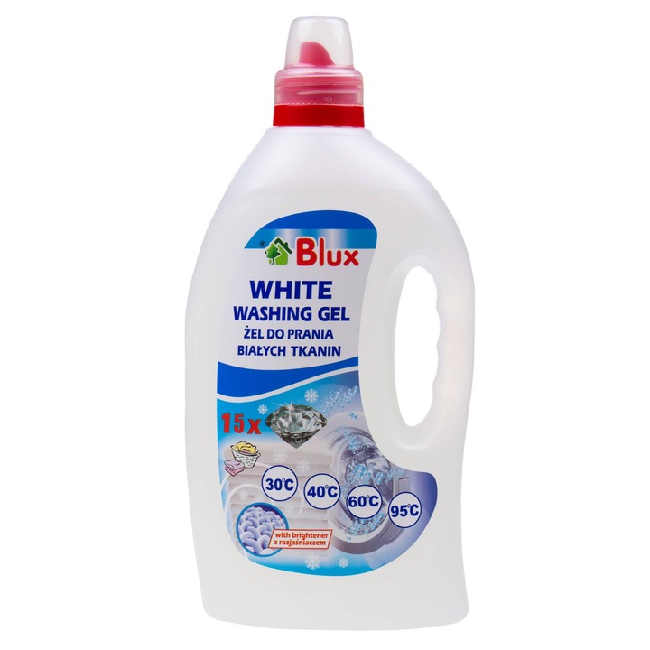 Detergent rufe BluxCosmetics 1500 ml, pentru rufe albe, eficient la temperaturi scazute