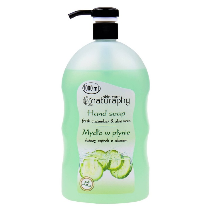 Течен сапун с алое вера, BluxCosmetics, 1000 мл, неутрално pH, ефективно почистване