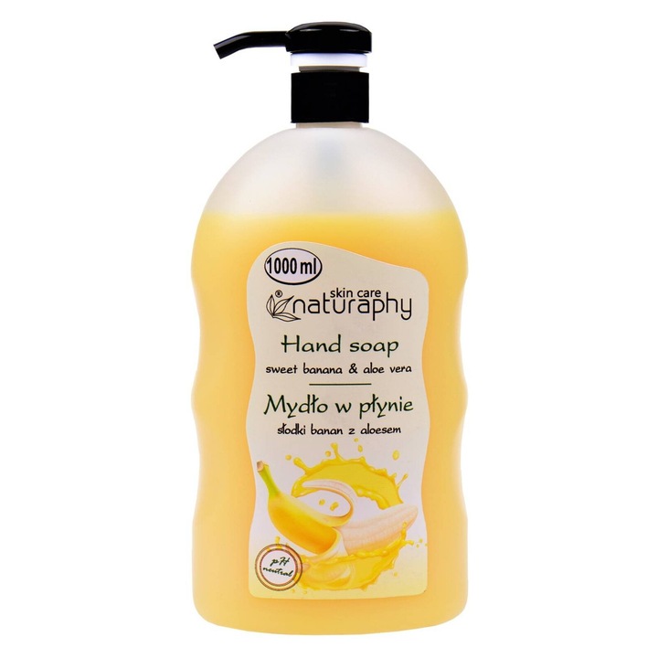 Folyékony szappan aloe vera kivonattal, BluxCosmetics, banán, 1000 ml