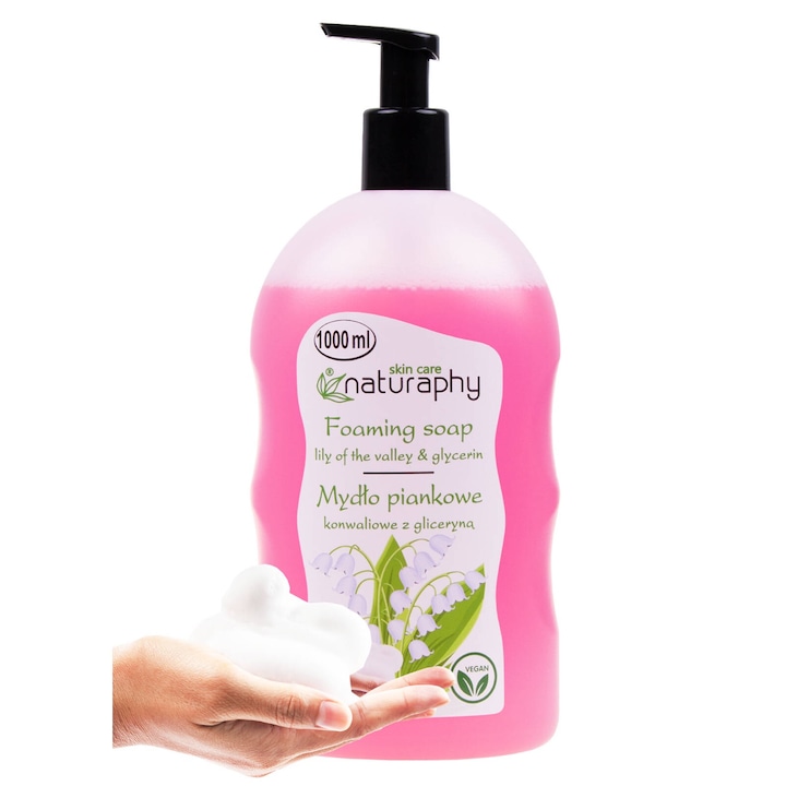 BluxCosmetics пенлив сапун с глицерин, аромат на момина сълза, 1000 мл