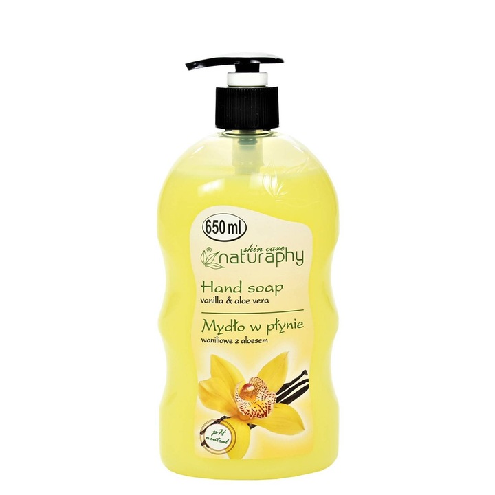 Течен сапун BluxCosmetics с ванилия и алое, 650 мл