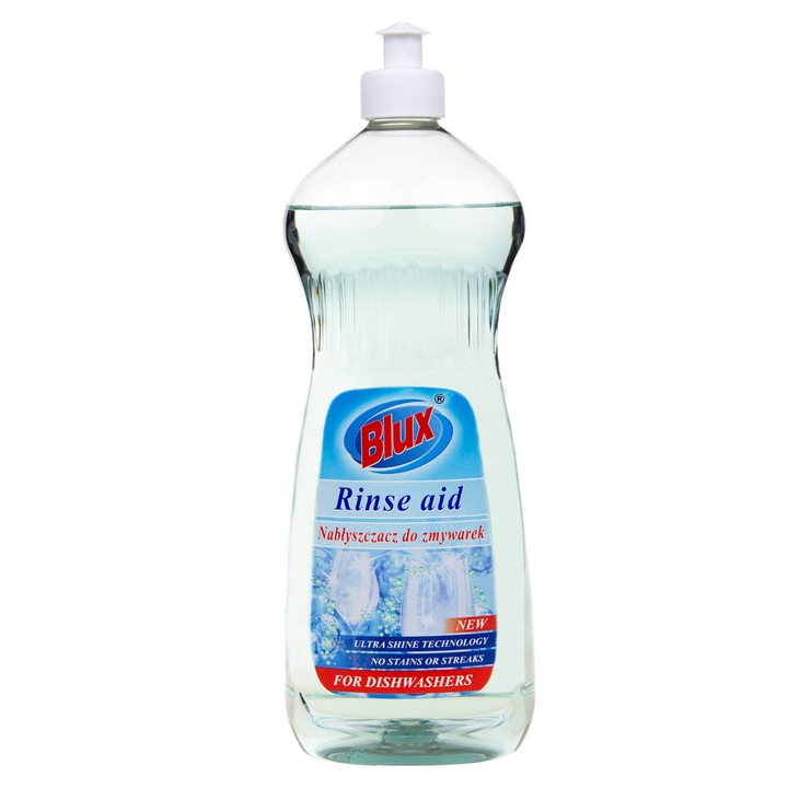 Detergent vase Blux, nabascator 1000ml, cu acid organic, fara pete