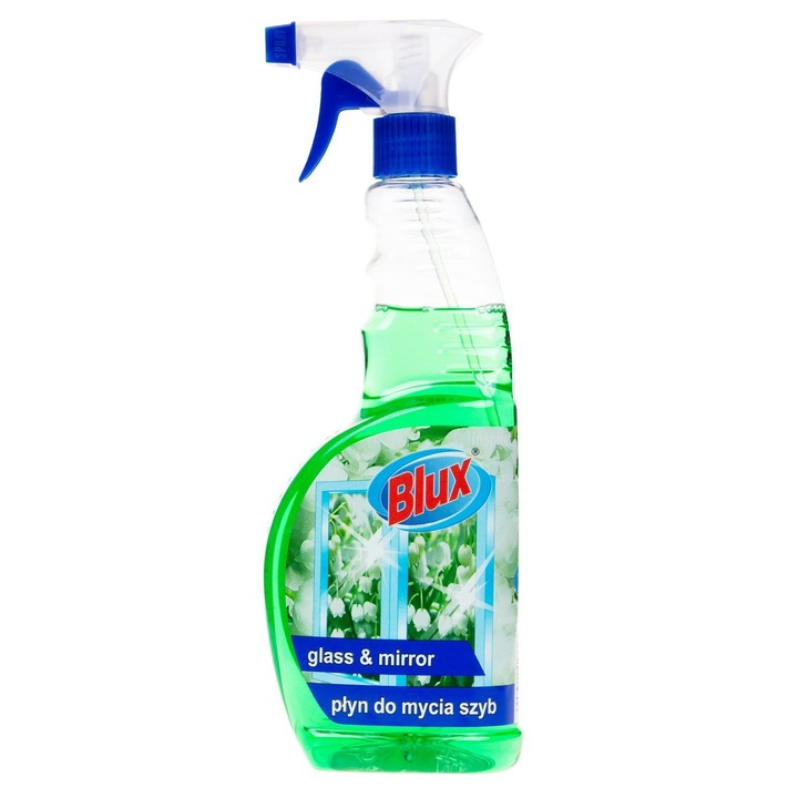 Solutie curatat geamuri Blux, 650ml, fara amoniac, fara clor