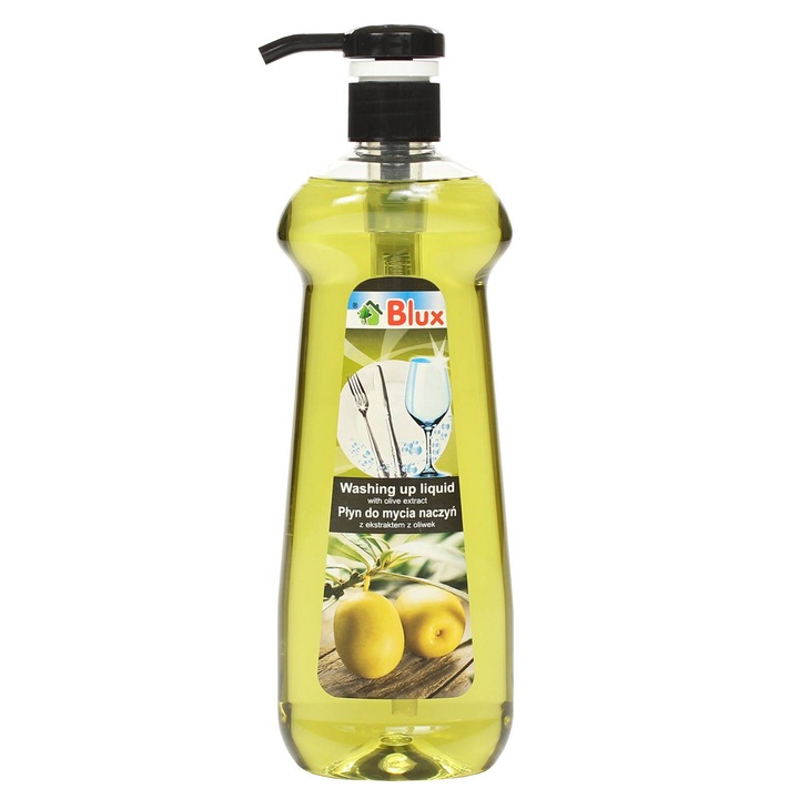 Detergent vase BluxCosmetics, cu aloe si parfum de masline, 500ml