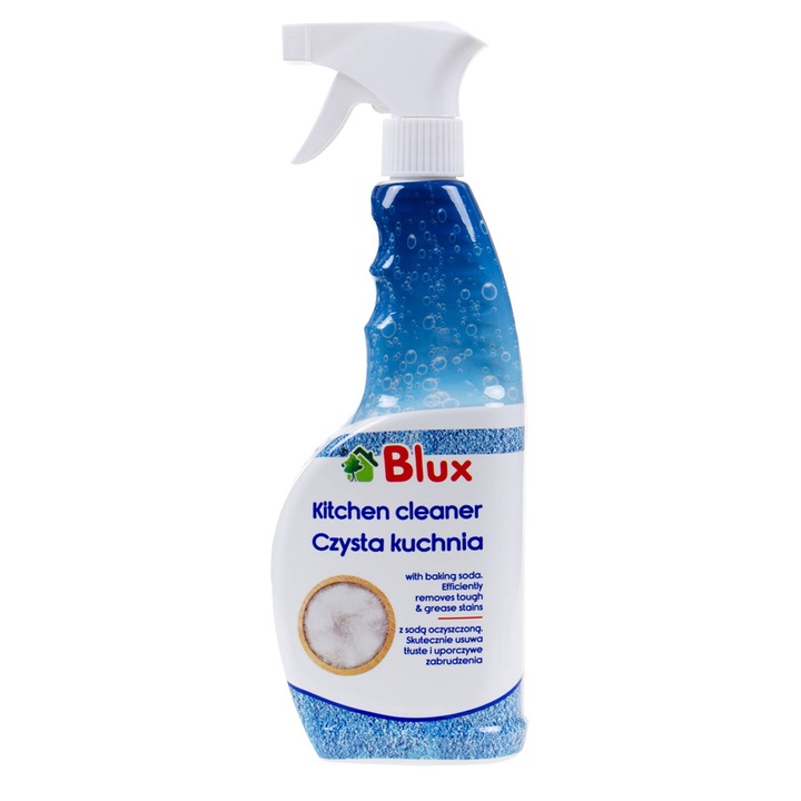 Detergent de curatare BluxCosmetics pentru bucatarie 650ml, eficient impotriva petelor grase, cu bicarbonat de sodiu