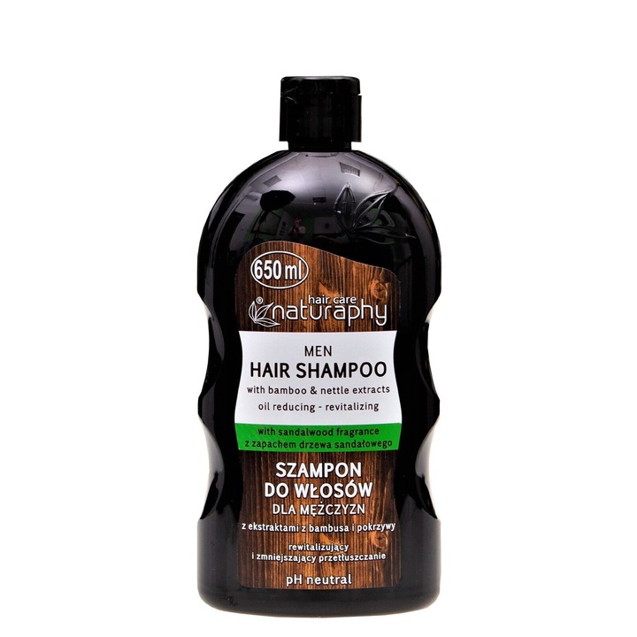 Sampon revitalizant pentru barbati BluxCosmetics cu extract de bambus si urzica, 650ml