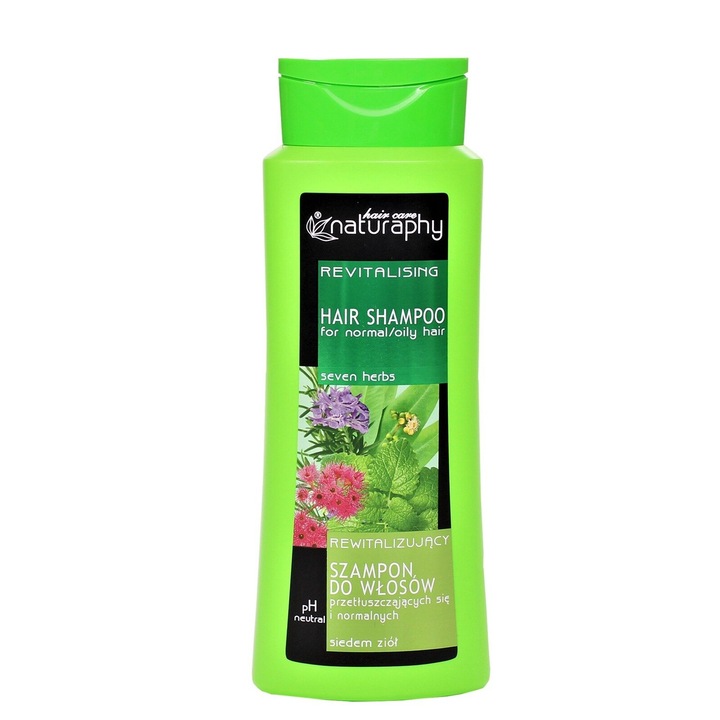 Sampon de par BluxCosmetics revitalizant pentru par gras si normal, 500ml, cu parfum de plante