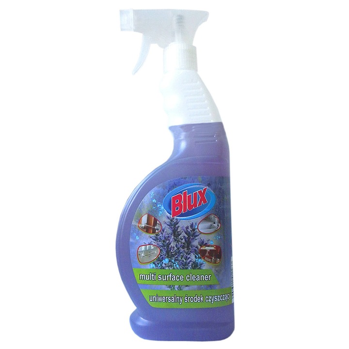 Detergent universal BluxCosmetics 650 ml, lavanda, pentru suprafete din sticla, ceramica, lemn