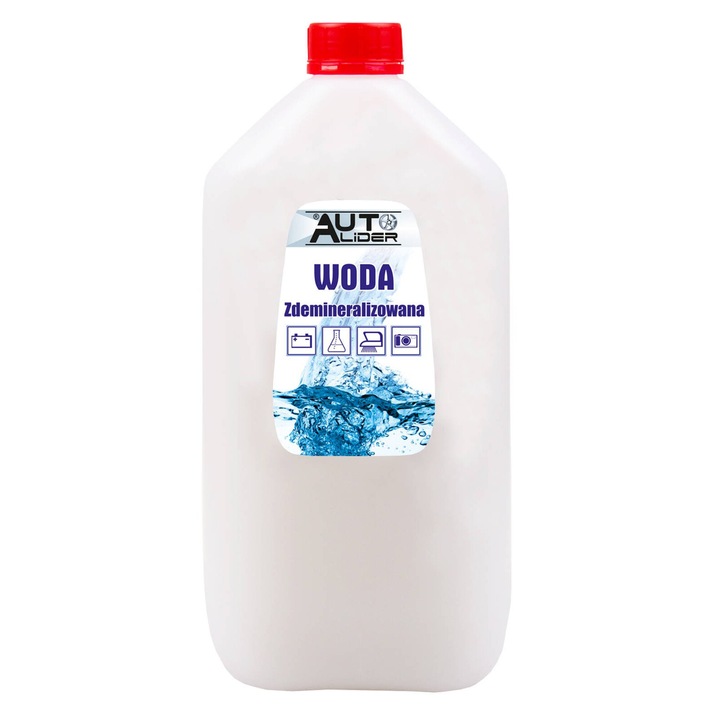 Apa demineralizata BluxCosmetics 5L, puritate farmaceutica, pentru laborator