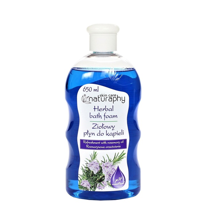 BluxCosmetics fürdőhab rozmaring illóolajjal 650ml, alkoholmentes, parabénmentes