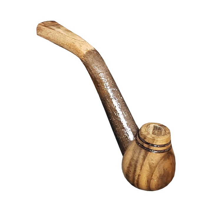 Pipa traditionala din lemn de nuc MINI, 11cm, natur