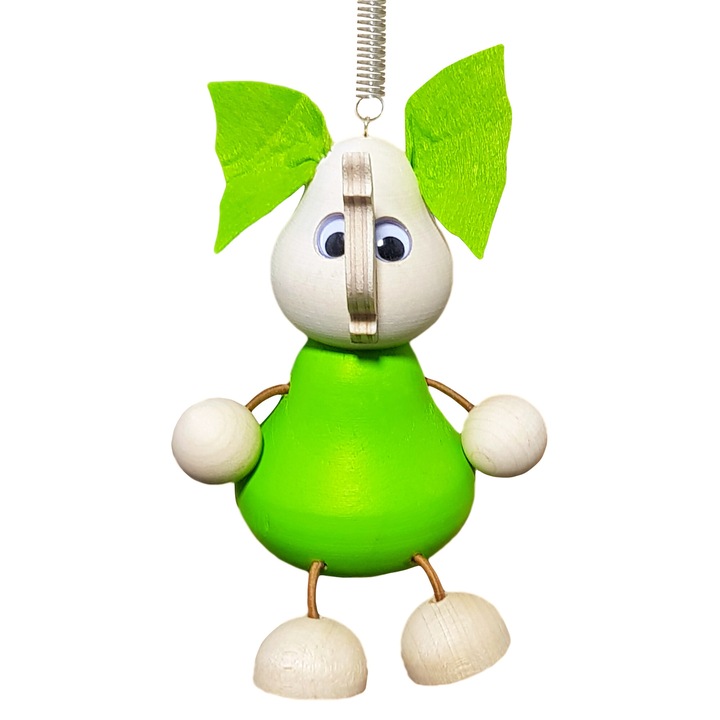 Jucarie, elefant, verde, 12x8x7cm