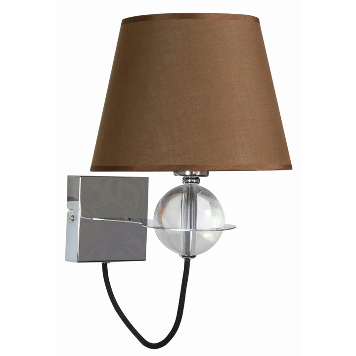 Стенна лампа Candellux TESORO, хром, цветен абажур, 33x22x27см, 1xE14