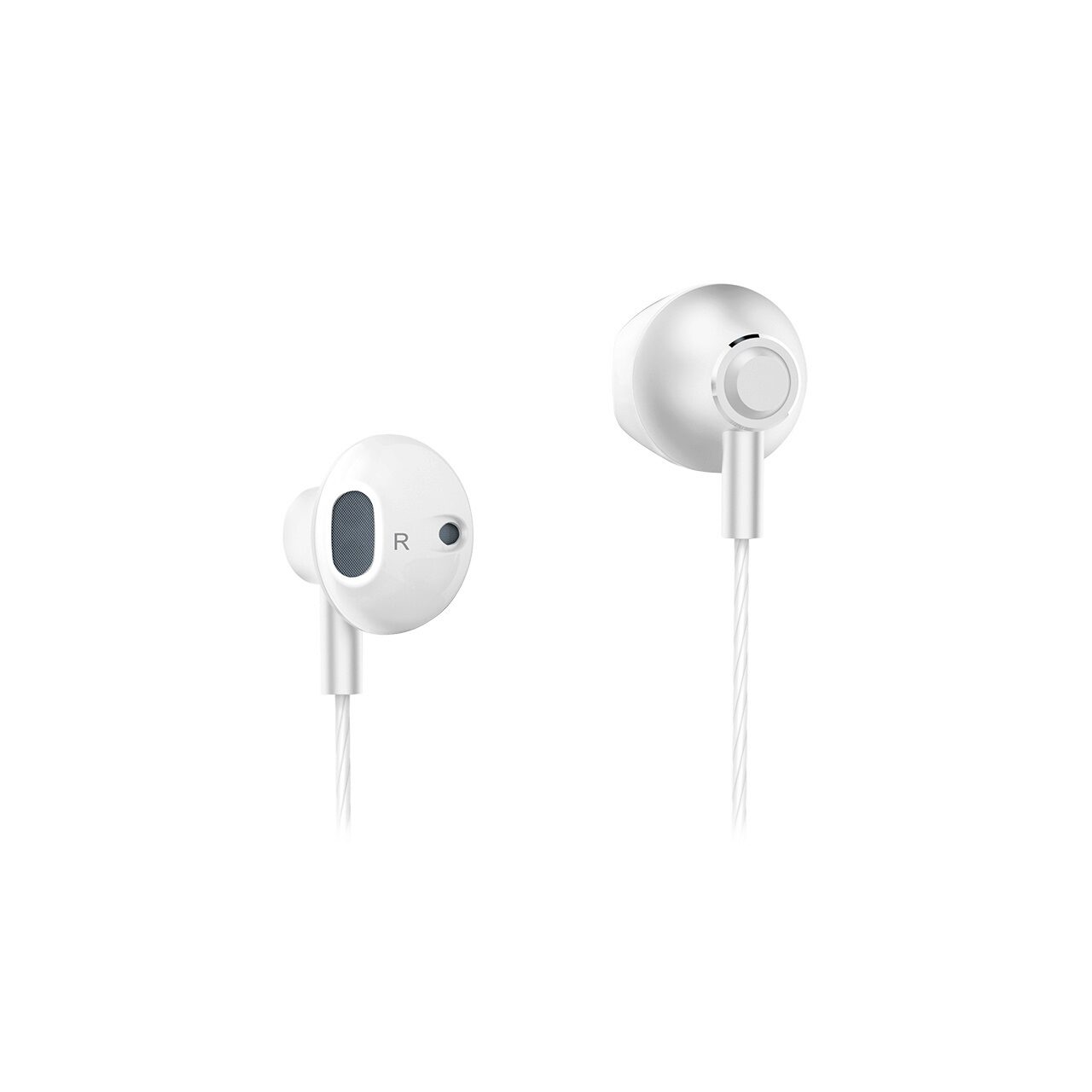 Casti cu fir In-Ear, Microfon, Jack, Dimensiune difuzor 14.2 mm, Alb