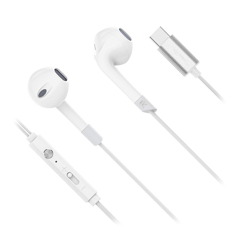 Casti cu fir In-Ear, Microfon, conectivitate USB-C, Dimensiune difuzor 14.2 mm, Alb