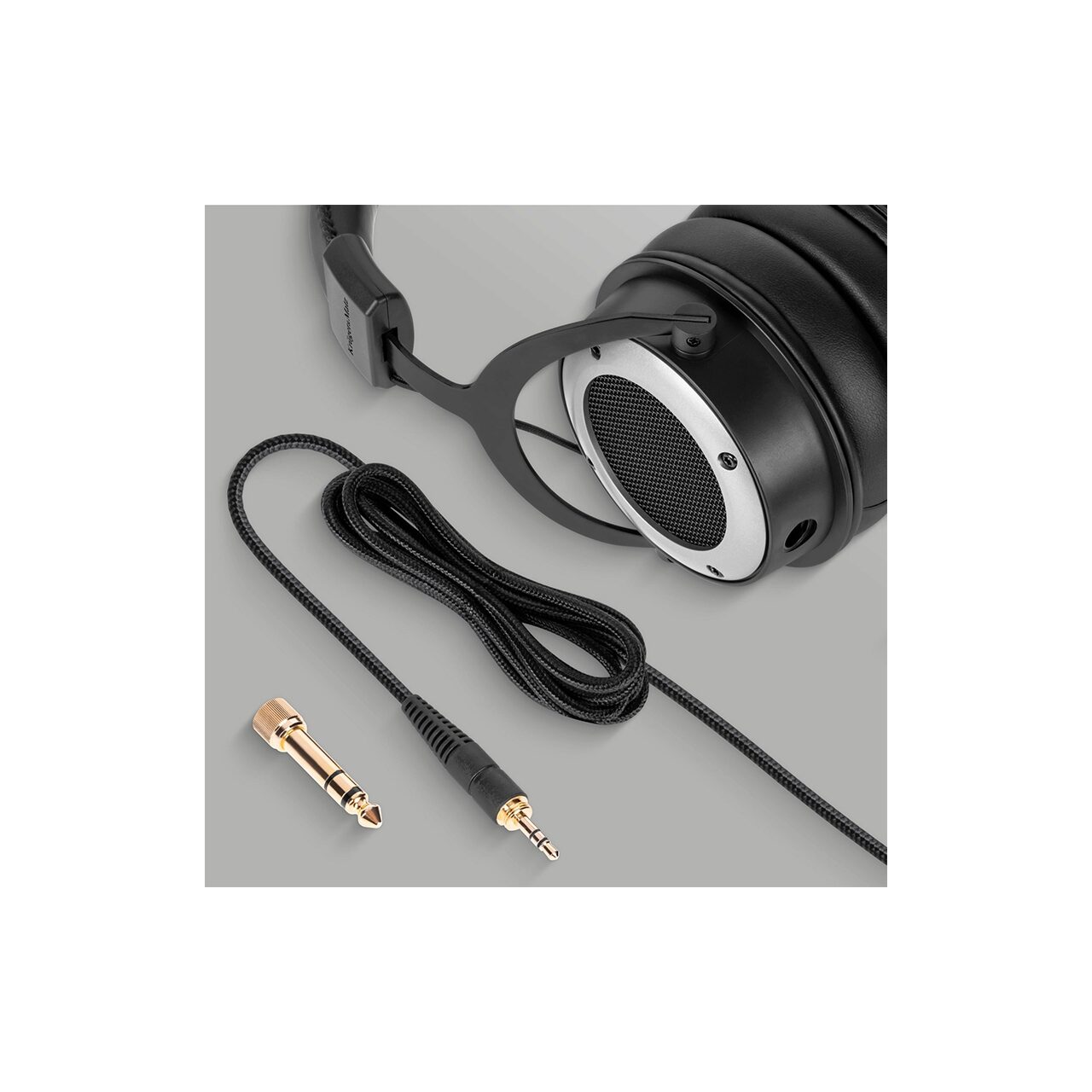 Casti cu fir pentru studio, Dimensiune difuzor 50 mm, conectivitate Jack, Negru/Gri, Impedanta 32 Ohm, Magnet neodim